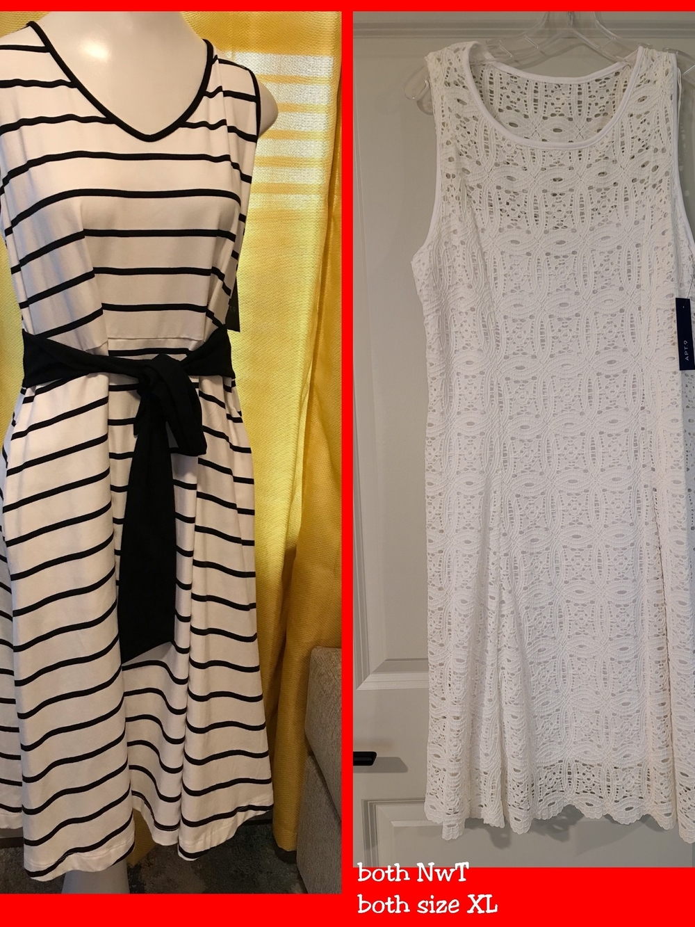 NWT- both Apt.9 Women’s White  Dresses -  Taking OFFERS